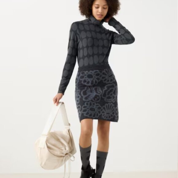 Limited Edition Marimekko Uniqlo - Premium Lambswool Mini Skirt - Picture 1 of 8